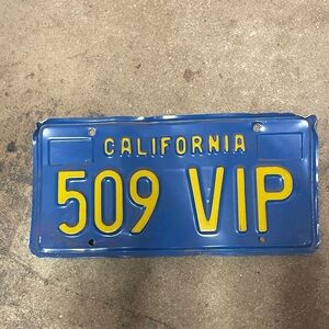 Blue California License Plate